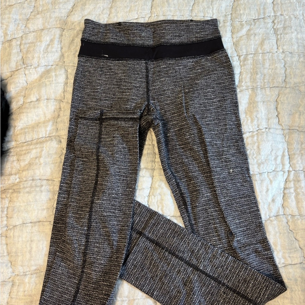 Black Gray lulu Leggings